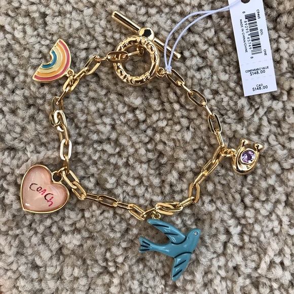 🌈❤️ Coach Diary Embroidery Charm Bracelet - Picture 5 of 7